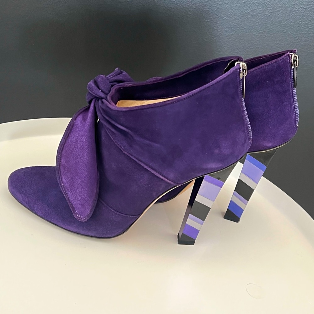 Jimmy Choo Erica Ankle Bootie Dark
Purple Suede